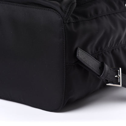 Prada Tessuto Nylon Saffiano Medium Backpack Black 9 of 10