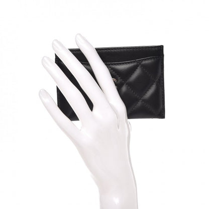 Chanel Lambskin Quilted Card Holder Black 2 of 9