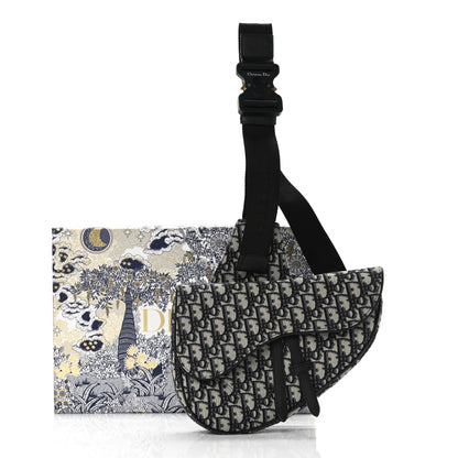 Christian Dior Oblique Mens Saddle Bag Blue 9 of 9