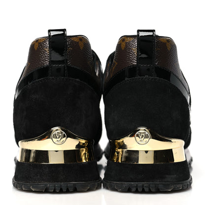 Louis Vuitton Suede Monogram Run Away Sneakers 39 Black 5 of 10