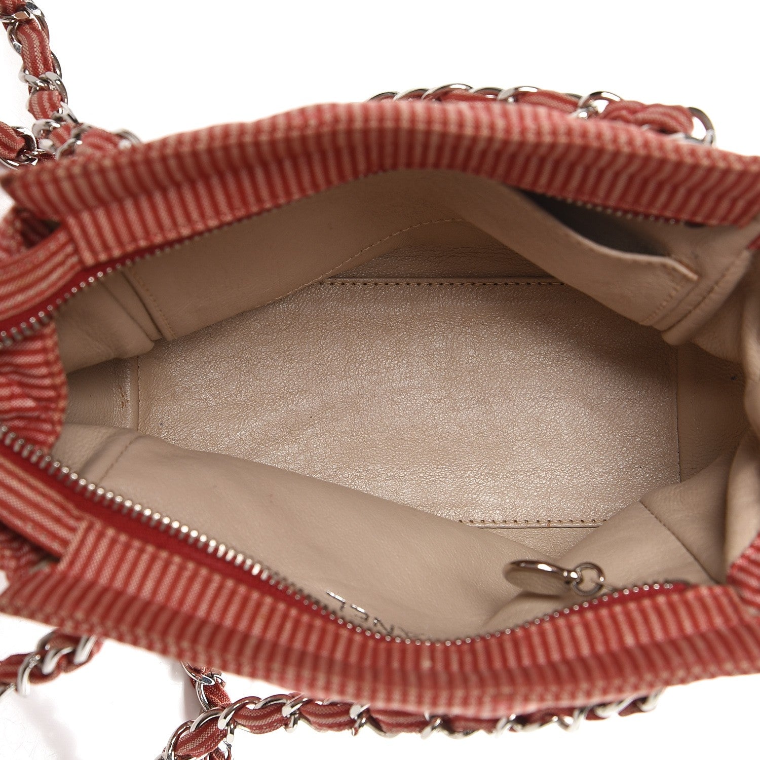 Chanel Toile Striped Quilted Mini Shoulder Bag Red 5 of 16