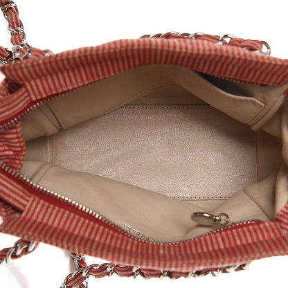 Chanel Toile Striped Quilted Mini Shoulder Bag Red 5 of 16