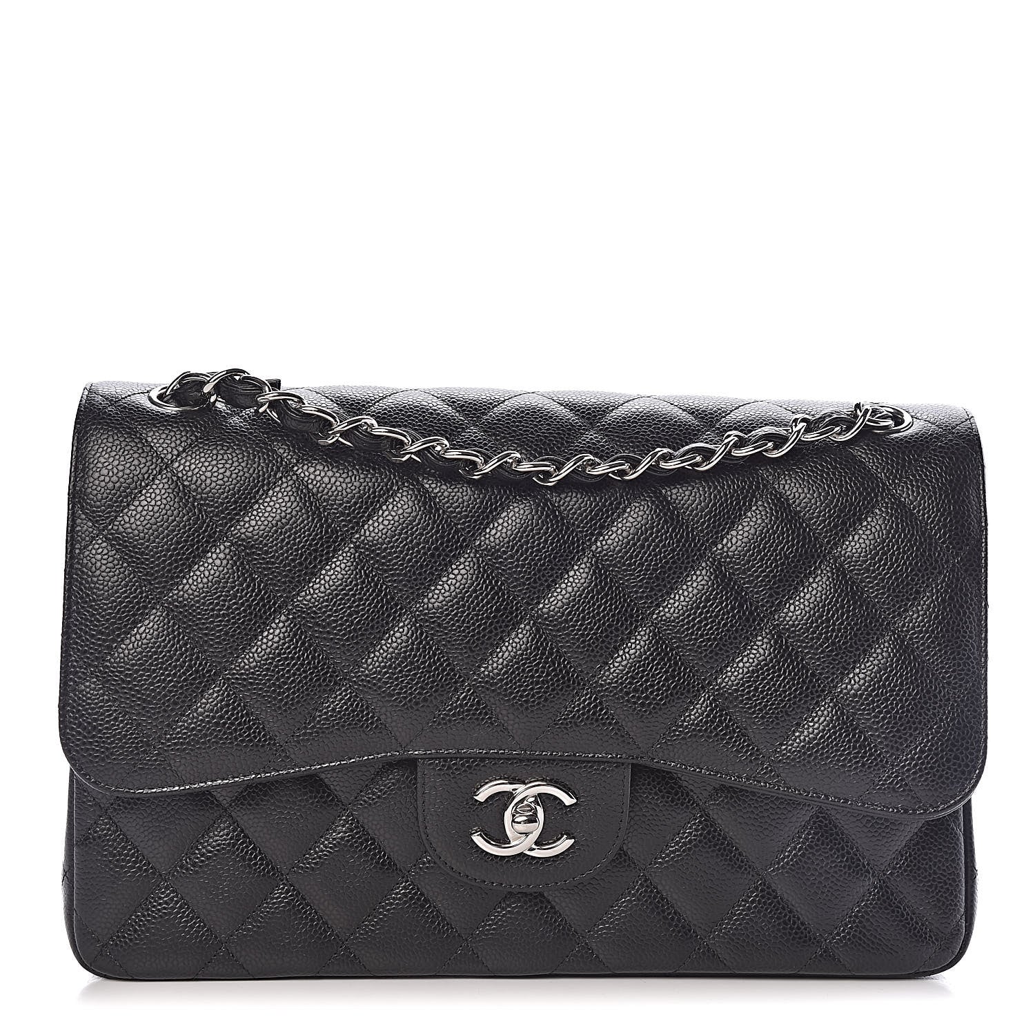 Chanel Caviar Quilted Jumbo Double Flap Black 1 of 12