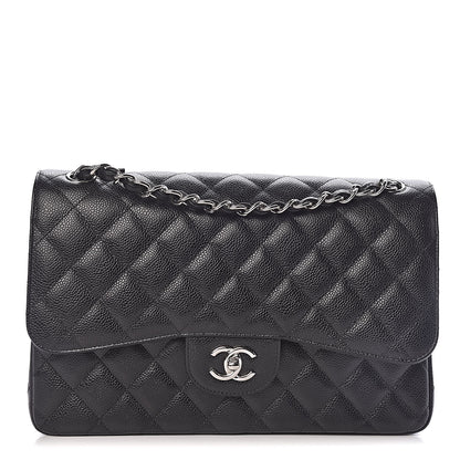 Chanel Caviar Quilted Jumbo Double Flap Black 1 of 12