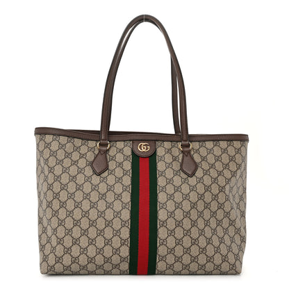 Gucci GG Supreme Monogram Medium Ophidia Shopping Tote Brown 1 of 11