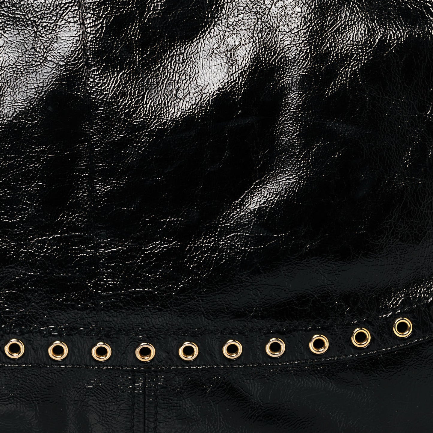 Patent Eyelet Hobo Black