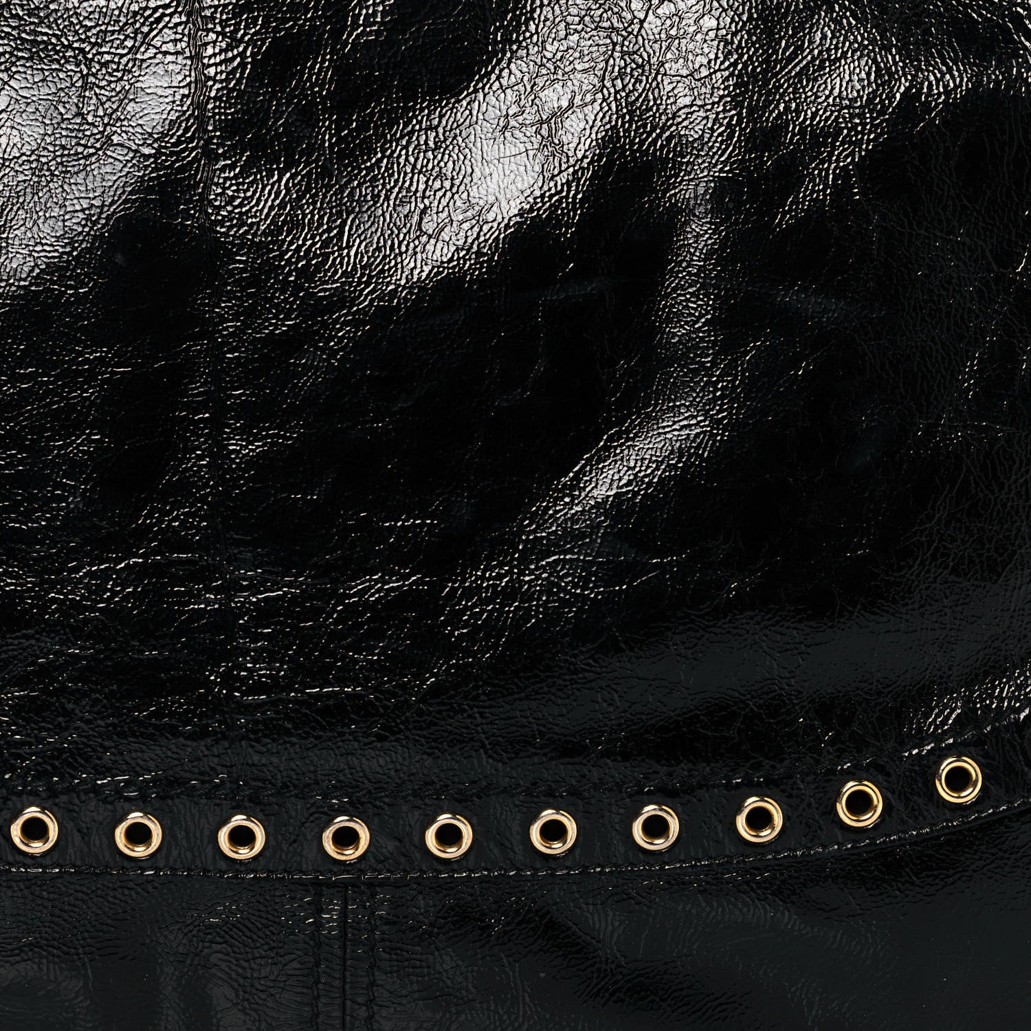 Alexander McQueen Patent Eyelet Hobo Black 8 of 11