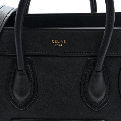 Celine Smooth Calfskin Nano Luggage Black 7 of 9