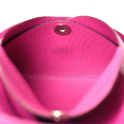 Hermes Chevre Mysore Calvi Duo Card Case Rose Pourpre 7 of 12