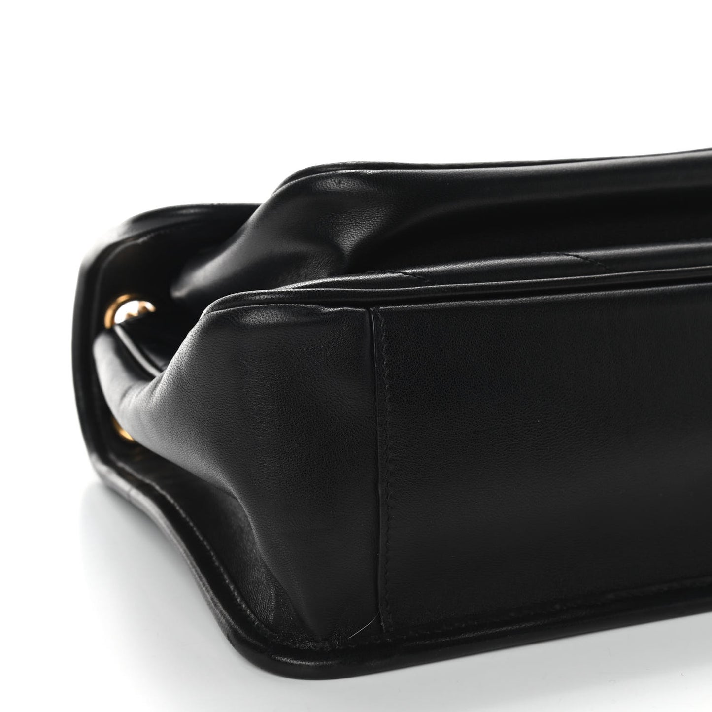 Lambskin Matelasse Monogram Medium Niki Chain Satchel Black