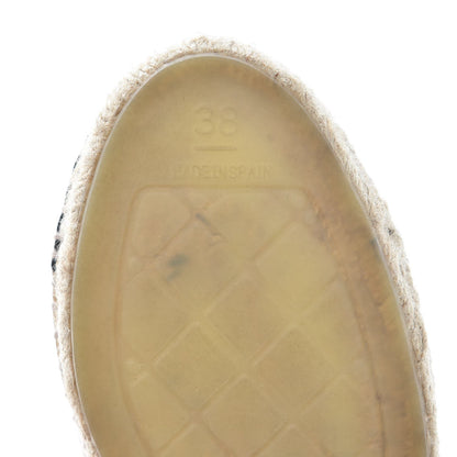 Chanel Lambskin CC Espadrilles 38 Beige Black 9 of 11
