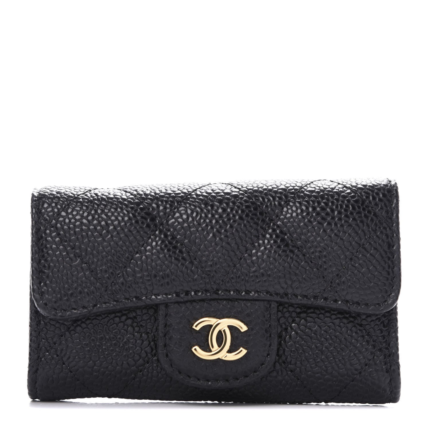 Chanel Caviar Quilted 6 Key Holder Black 1 of 8