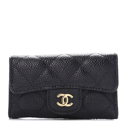 Chanel Caviar Quilted 6 Key Holder Black 1 of 8