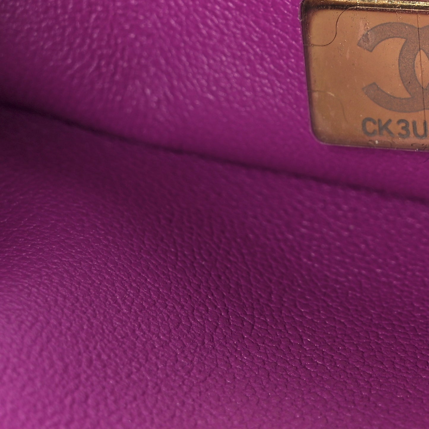 Caviar Quilted Mini Top Handle Flap Dark Pink