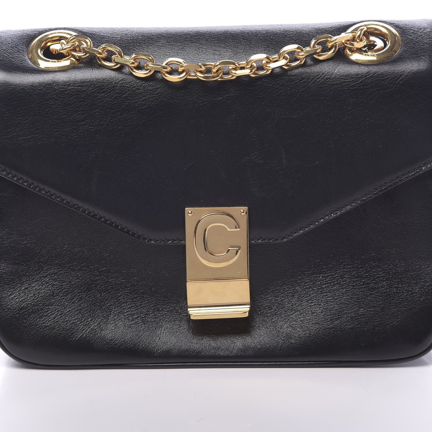 Celine Shiny Calfskin Small C Bag Black 11 of 15