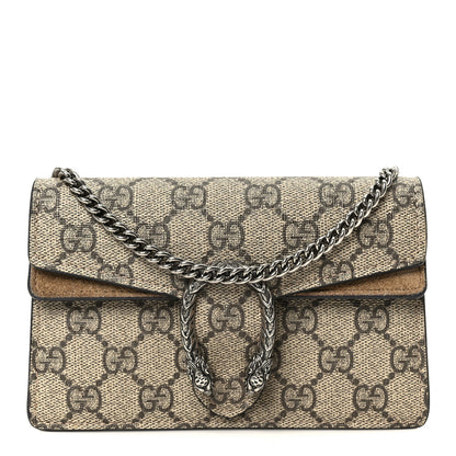 Gucci GG Supreme Monogram Super Mini Dionysus Shoulder Bag Taupe 1 of 8
