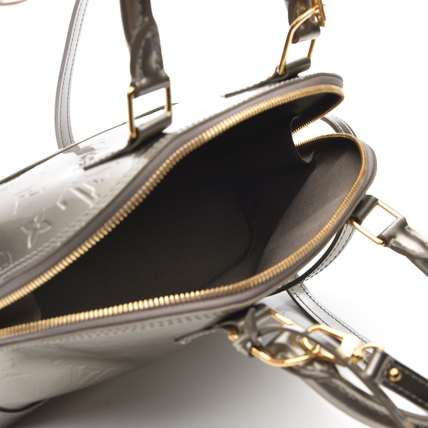 Louis Vuitton Vernis Alma BB Gris Art Deco 7 of 8