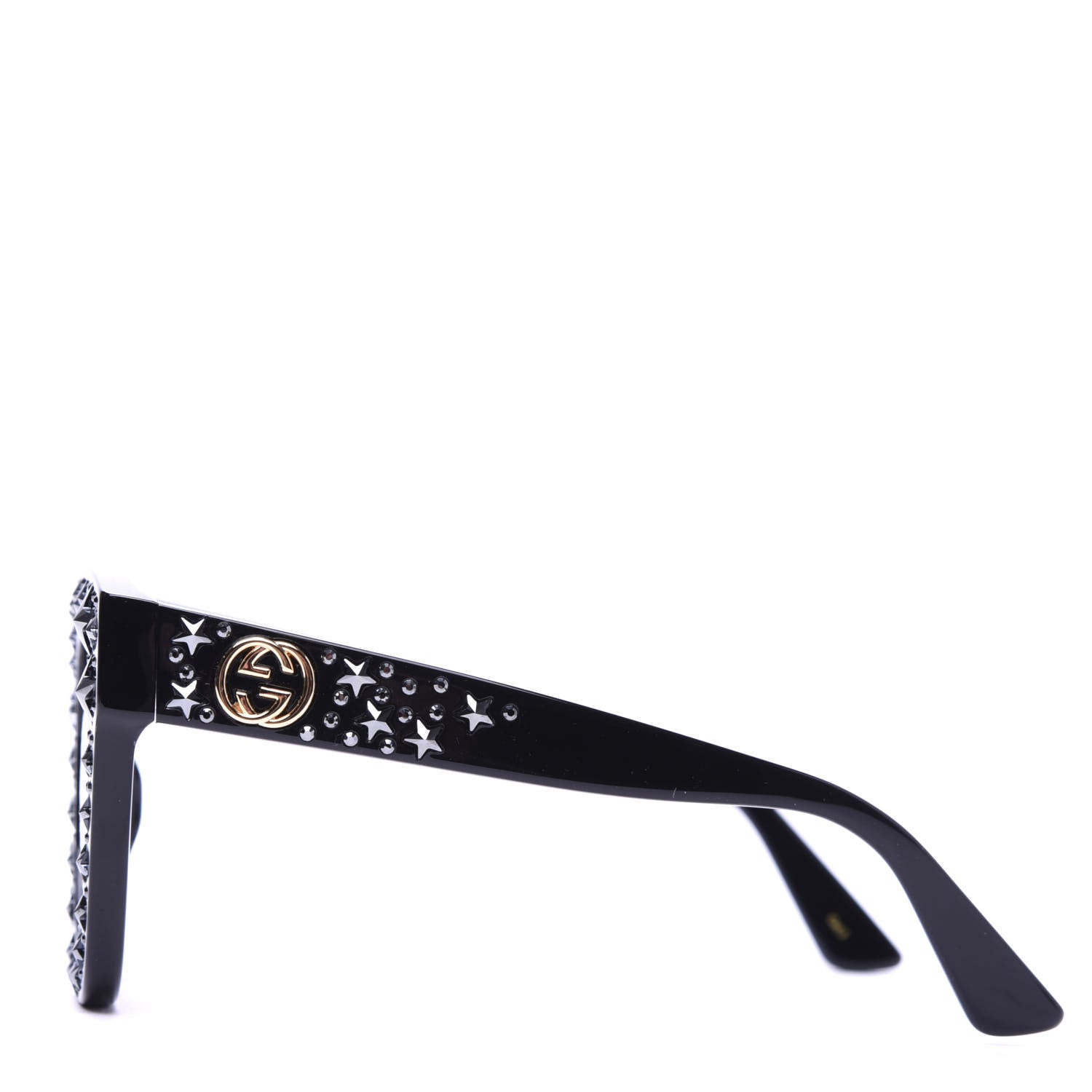 Gucci Acetate Stars Cat Eye Sunglasses GG0116S Black 3 of 7
