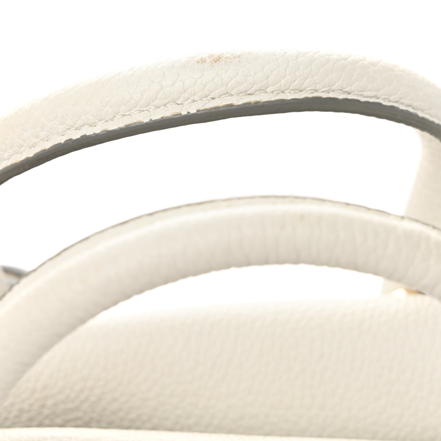 Grained Calfskin Mini Milla Tote White Flake