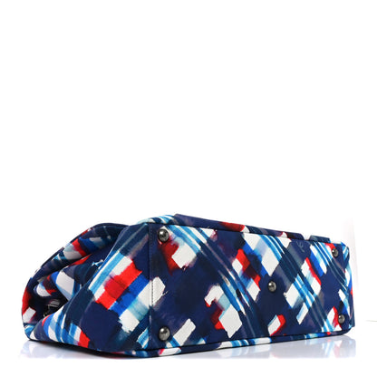 Chanel Canvas Airline Printed XXL Travel Flap Bag Blue Red White 4 of 10