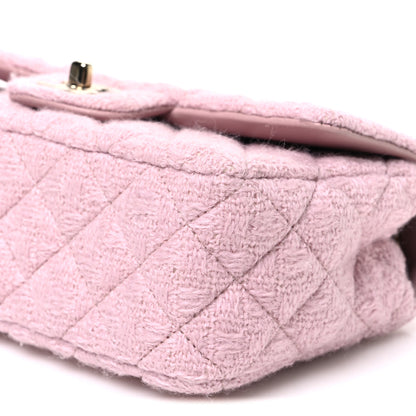 Chanel Tweed Quilted Mini Rectangular Flap Light Pink 10 of 10