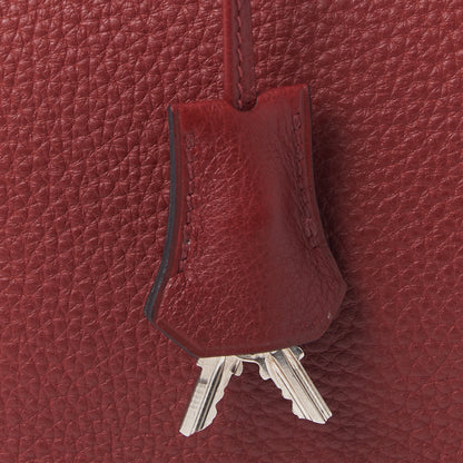 Hermes Taurillon Clemence Birkin 35 Rouge H 29 of 30