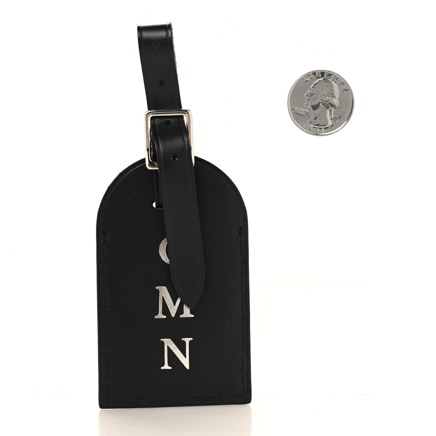 Calfskin Hawaii Luggage Tag Black