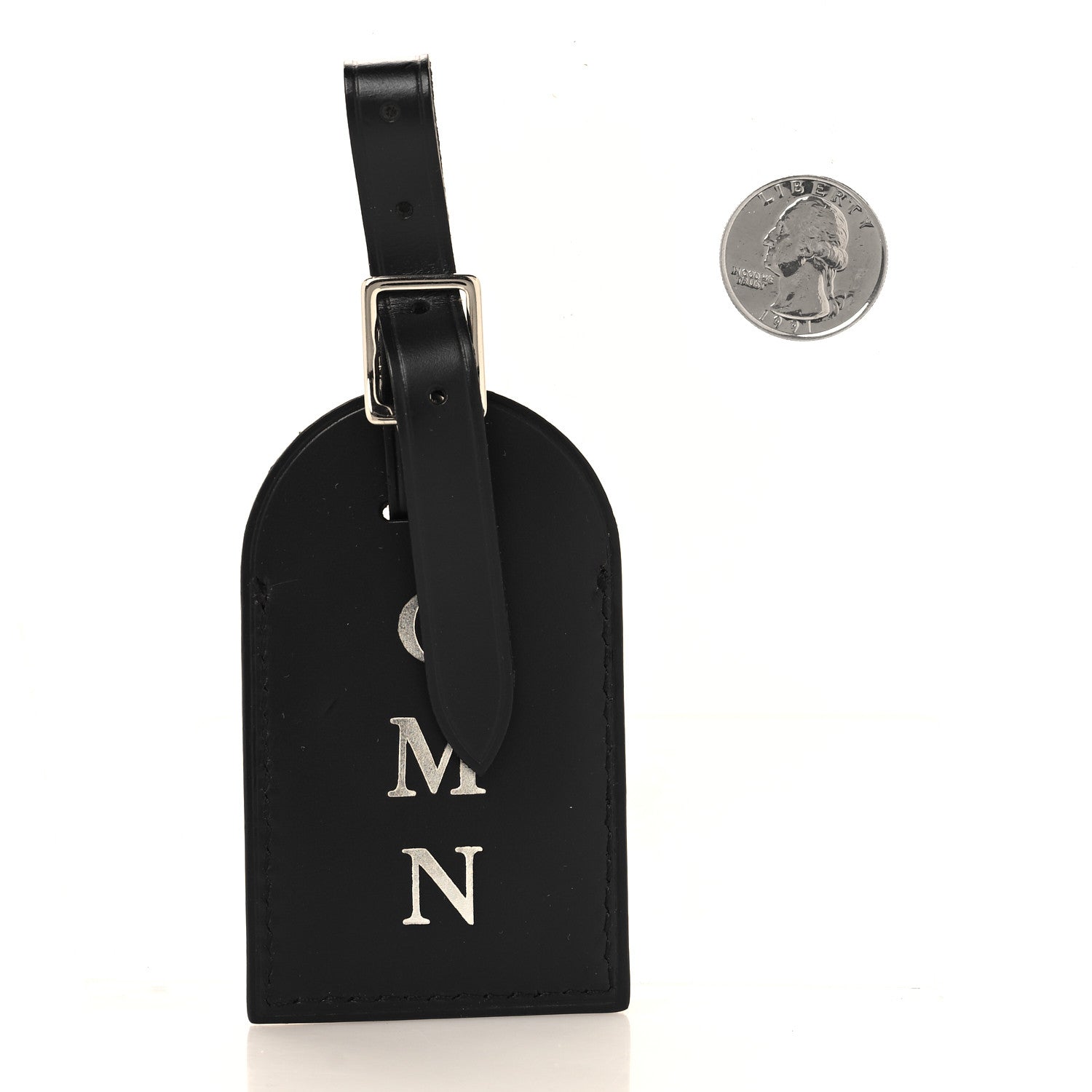 Louis Vuitton Calfskin Hawaii Luggage Tag Black 2 of 4