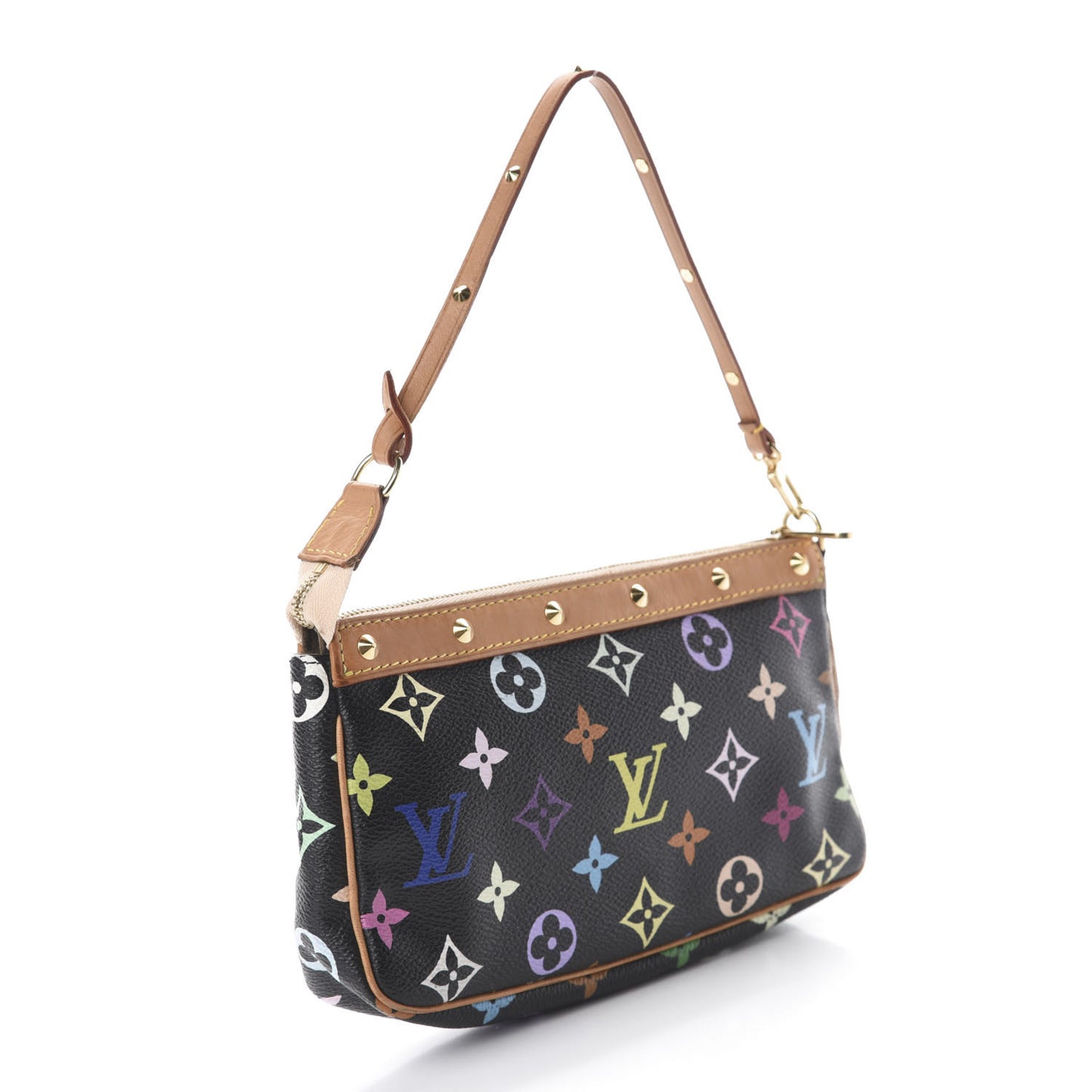 Monogram Multicolor Pochette Accessories Black