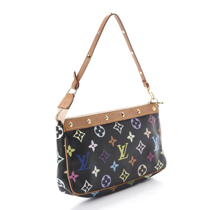 Louis Vuitton Monogram Multicolor Pochette Accessories Black 3 of 10