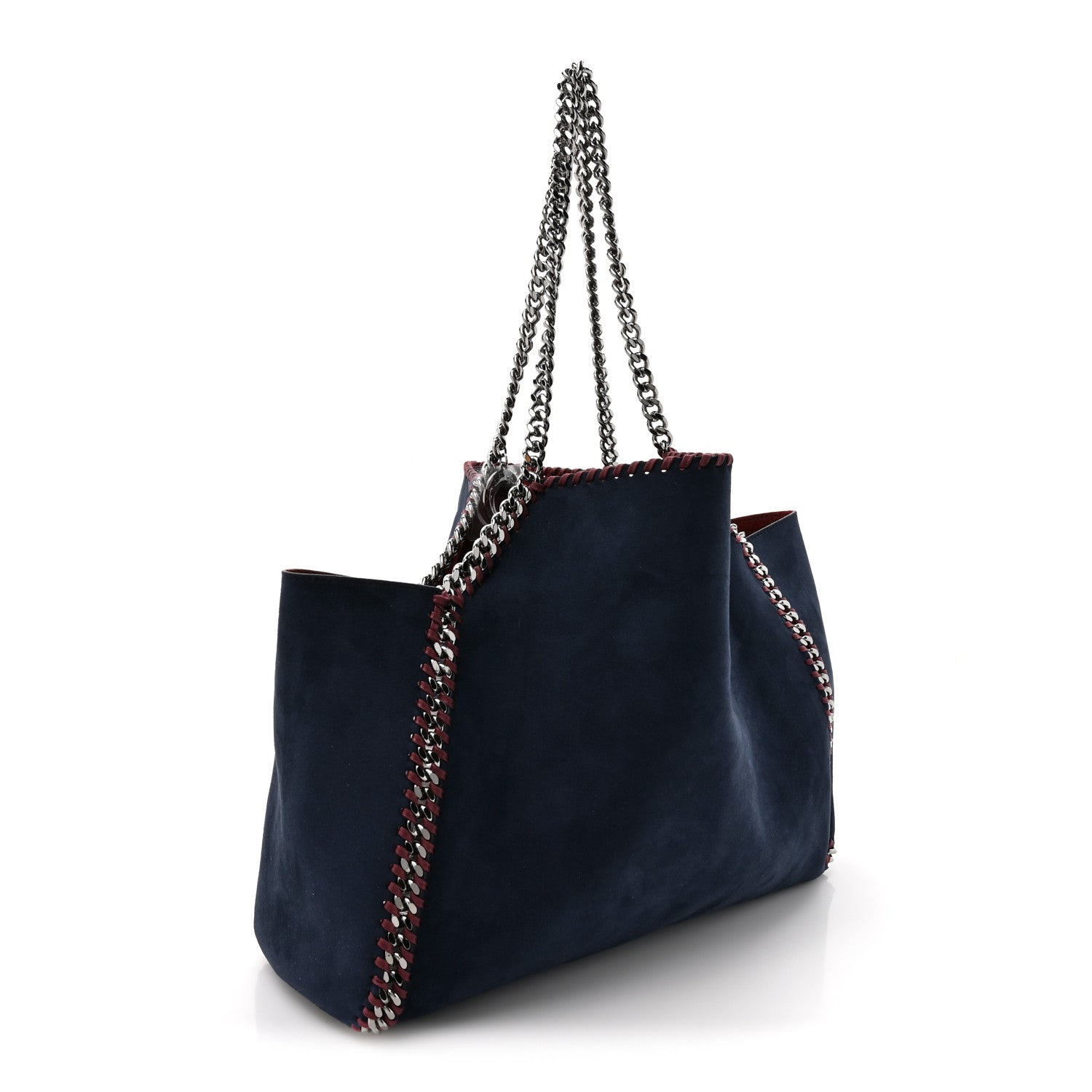 Stella McCartney Shaggy Deer Falabella Reversible Tote Red Navy 5 of 16