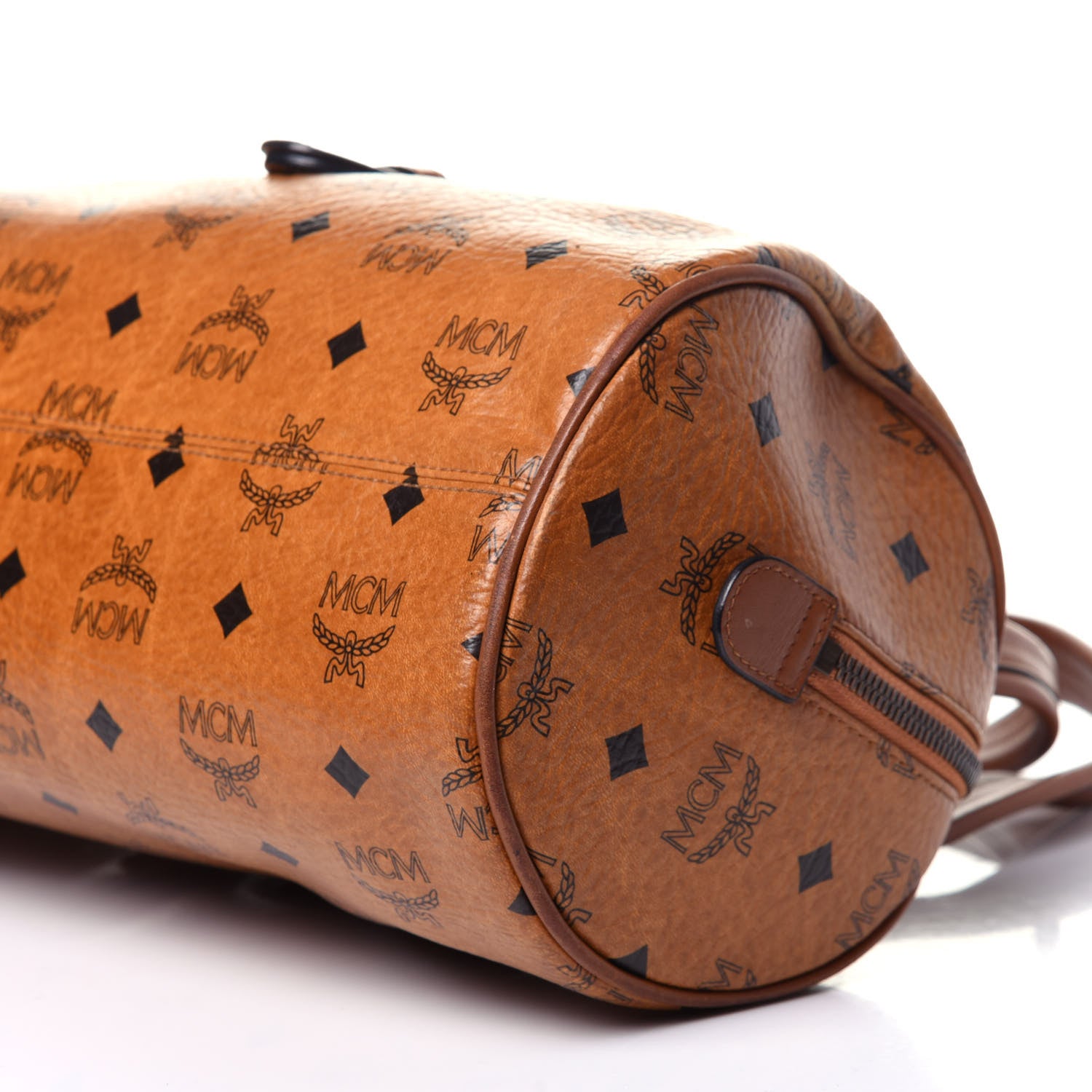 MCM Visetos Barrel Bag Cognac 10 of 12