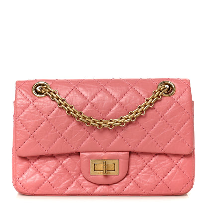 Chanel Aged Calfskin Quilted 2.55 Reissue Mini Flap Pink 1 of 10