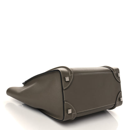 Celine Drummed Calfskin Micro Luggage Souris 4 of 6