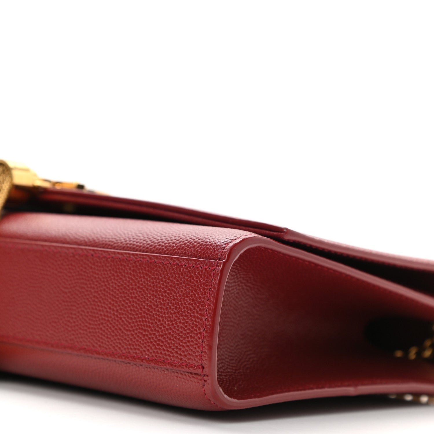 Saint Laurent Grain De Poudre Medium Classic Monogram Kate Tassel Satchel Red 9 of 10