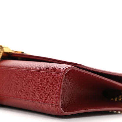 Saint Laurent Grain De Poudre Medium Classic Monogram Kate Tassel Satchel Red 9 of 10