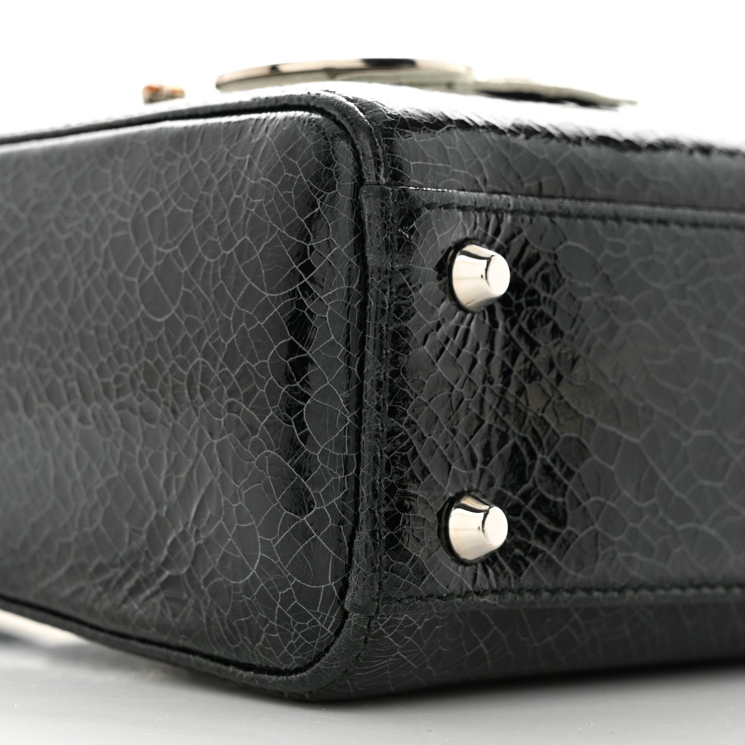 Christian Dior Ceramic Effect Deerskin Jeweled Swan Mini Lady Dior Black 9 of 10