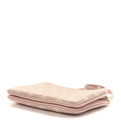 Louis Vuitton Empreinte Monogram Double Zip Pochette Rose 9 of 12