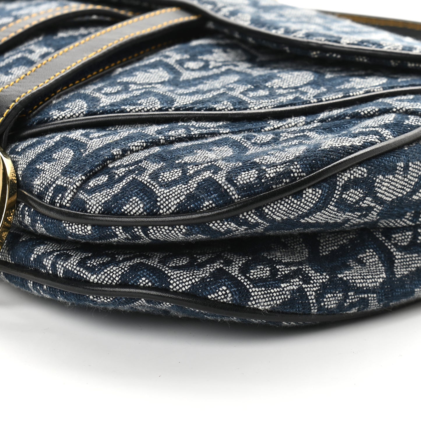 Monogram Double Saddle Bag Navy Blue
