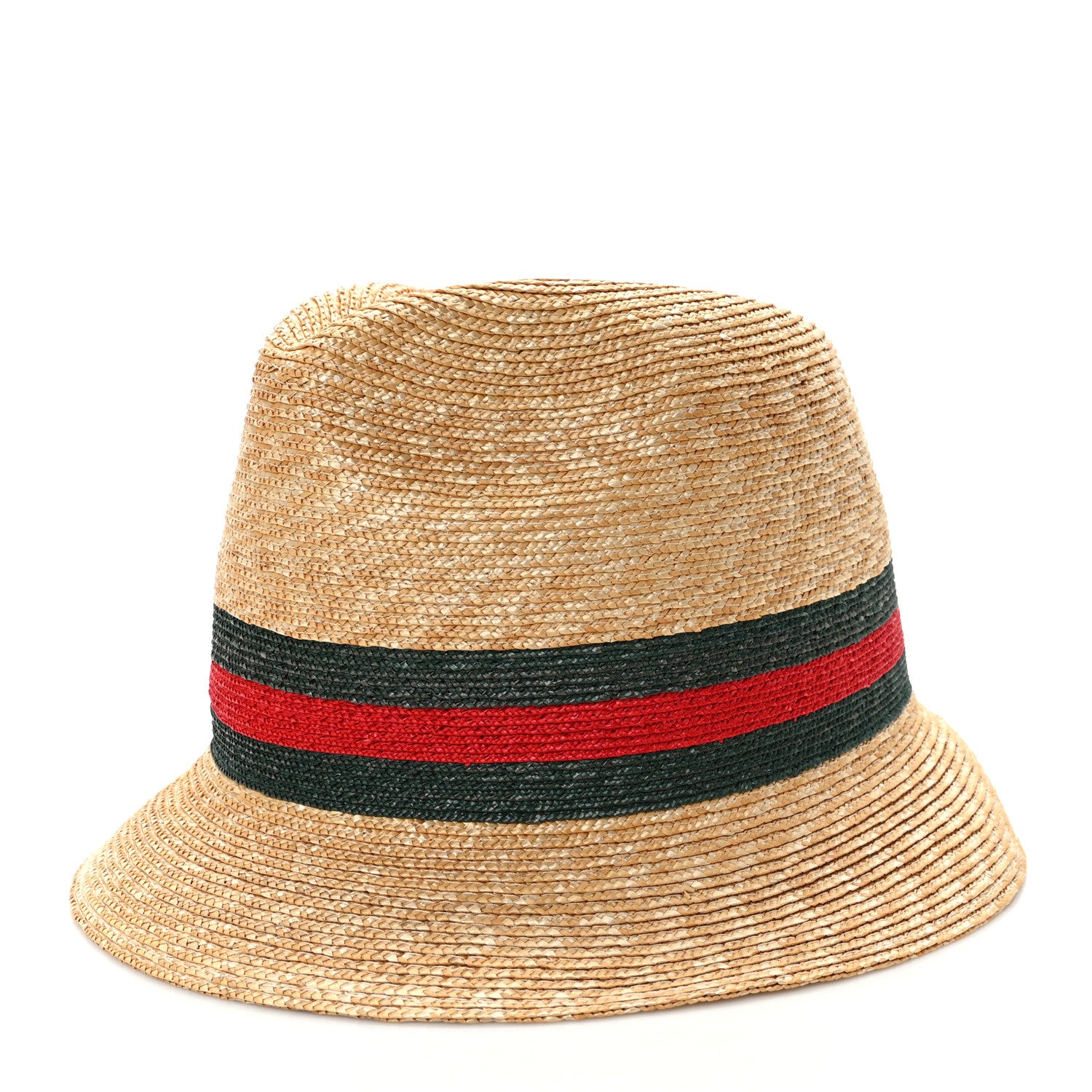 Gucci Abaca Straw Web Fedora Hat M 1 of 9
