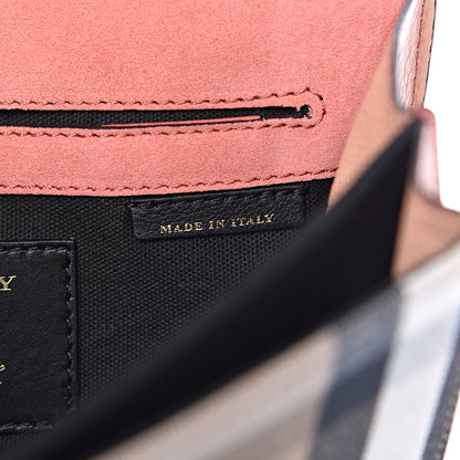 Burberry Derby Calfskin House Check Small Macken Crossbody Bag Copper Pink 7 of 10