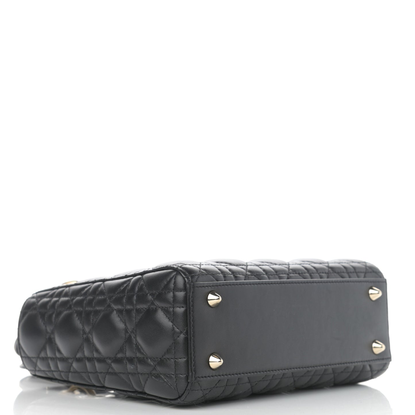 Lambskin Cannage Small Lucky Badges My Lady Dior Black