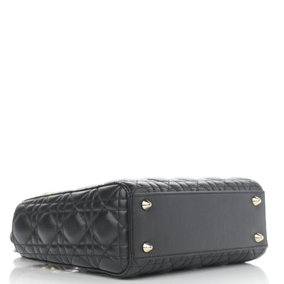 Christian Dior Lambskin Cannage Small Lucky Badges My Lady Dior Black 3 of 11