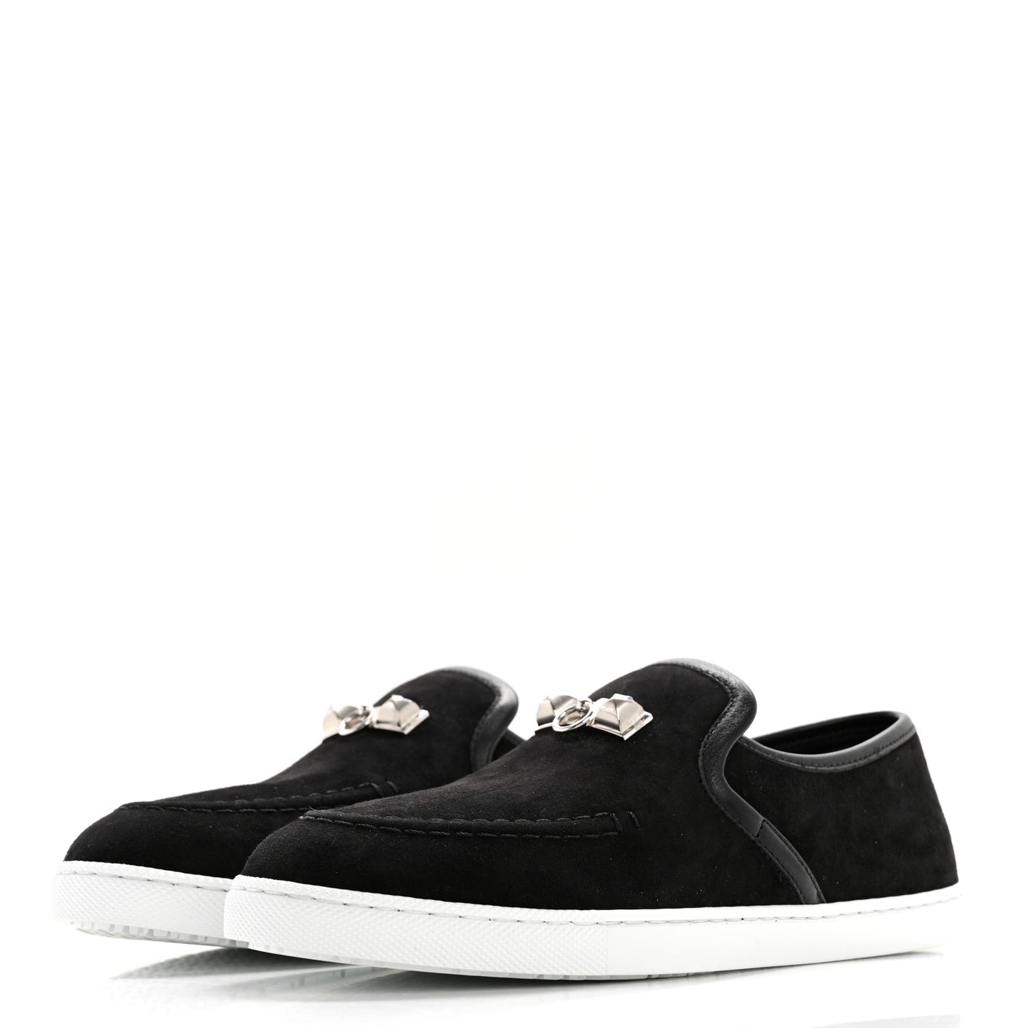 Suede Goatskin Nappa Jour Loafers 35 Black