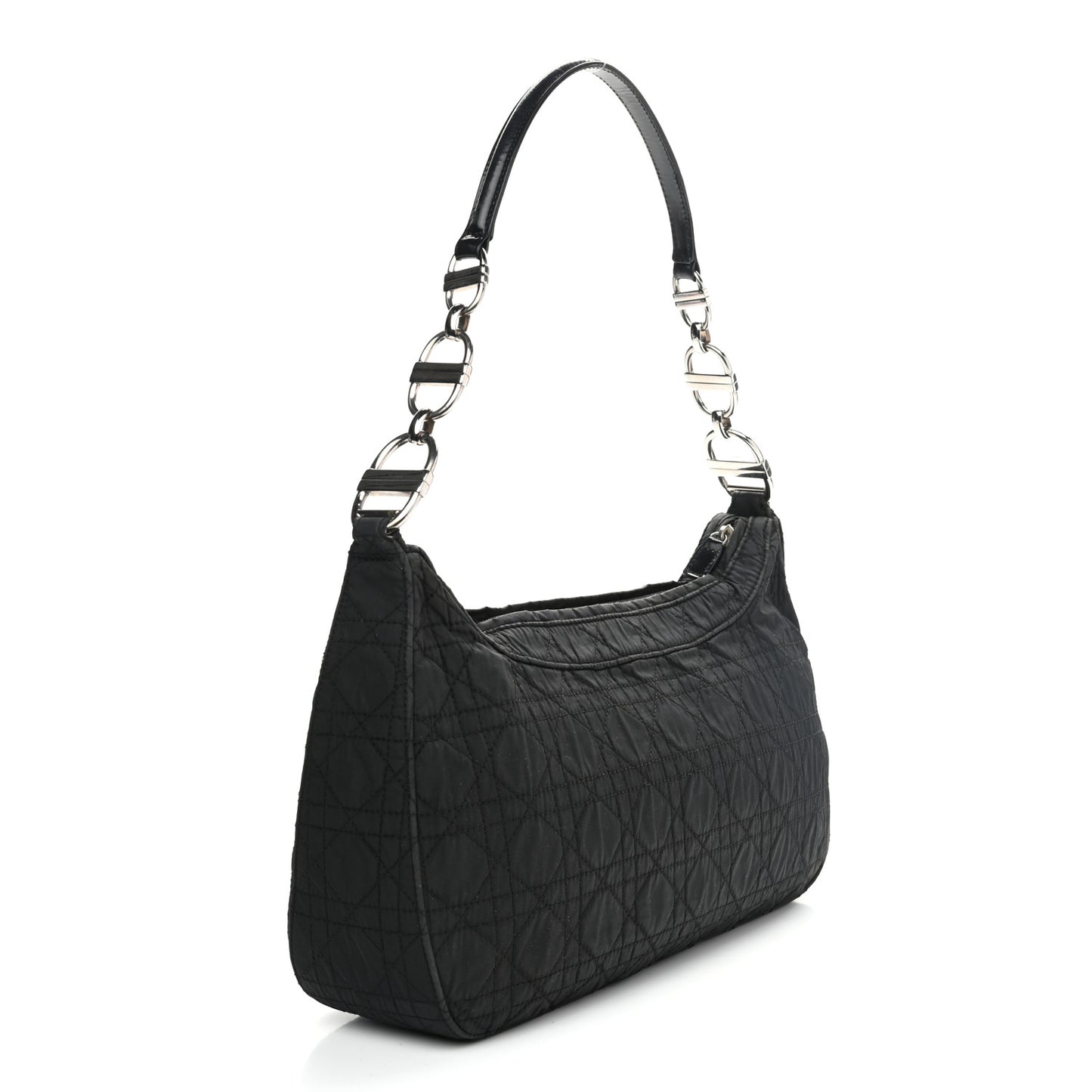 Nylon Cannage Shoulder Bag Black