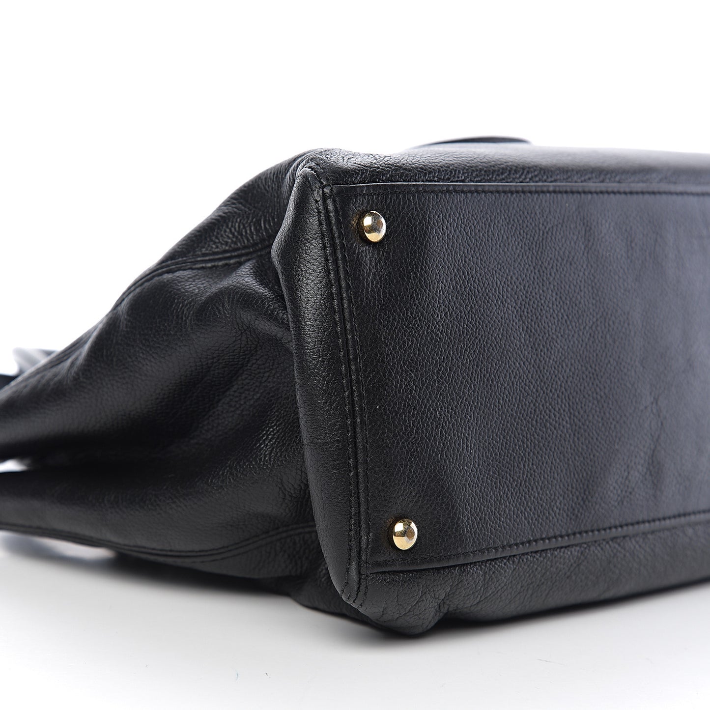 Calfskin Cerf Executive Shopper Tote Black