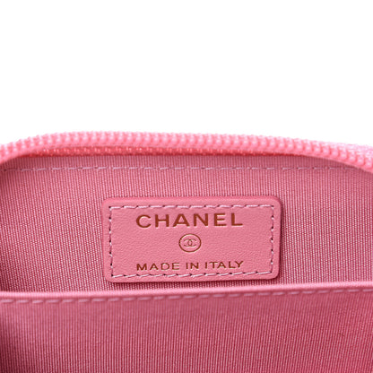 Chanel Caviar Quilted Boy Zip Around Coin Purse Wallet Dark Pink 5 of 7