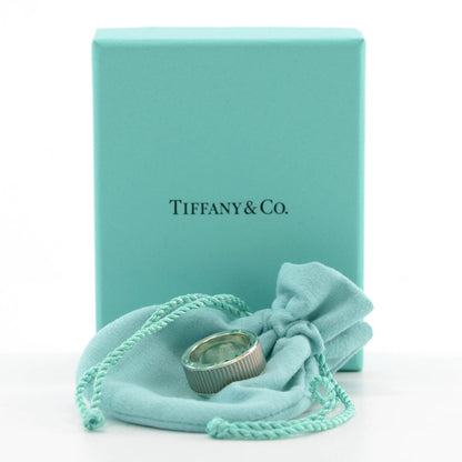 Tiffany Sterling Silver 9mm Titanium Coin Edge Ring 6.5 2 of 4