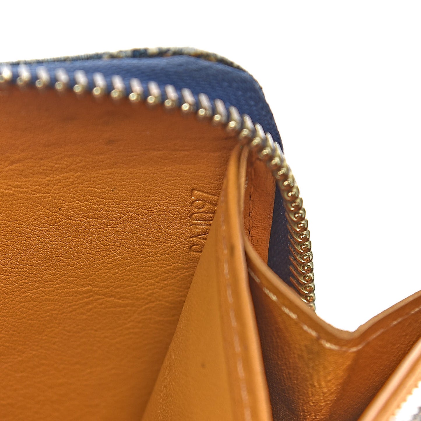 Monogram Denim Zippy Wallet Blue