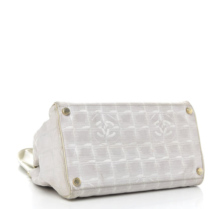 Chanel Nylon Travel Shoulder Bag White 4 of 16